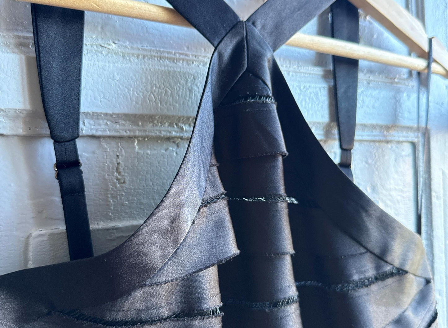 BCBG Max Azria Black Satin Cocktail Dress — additional view 7