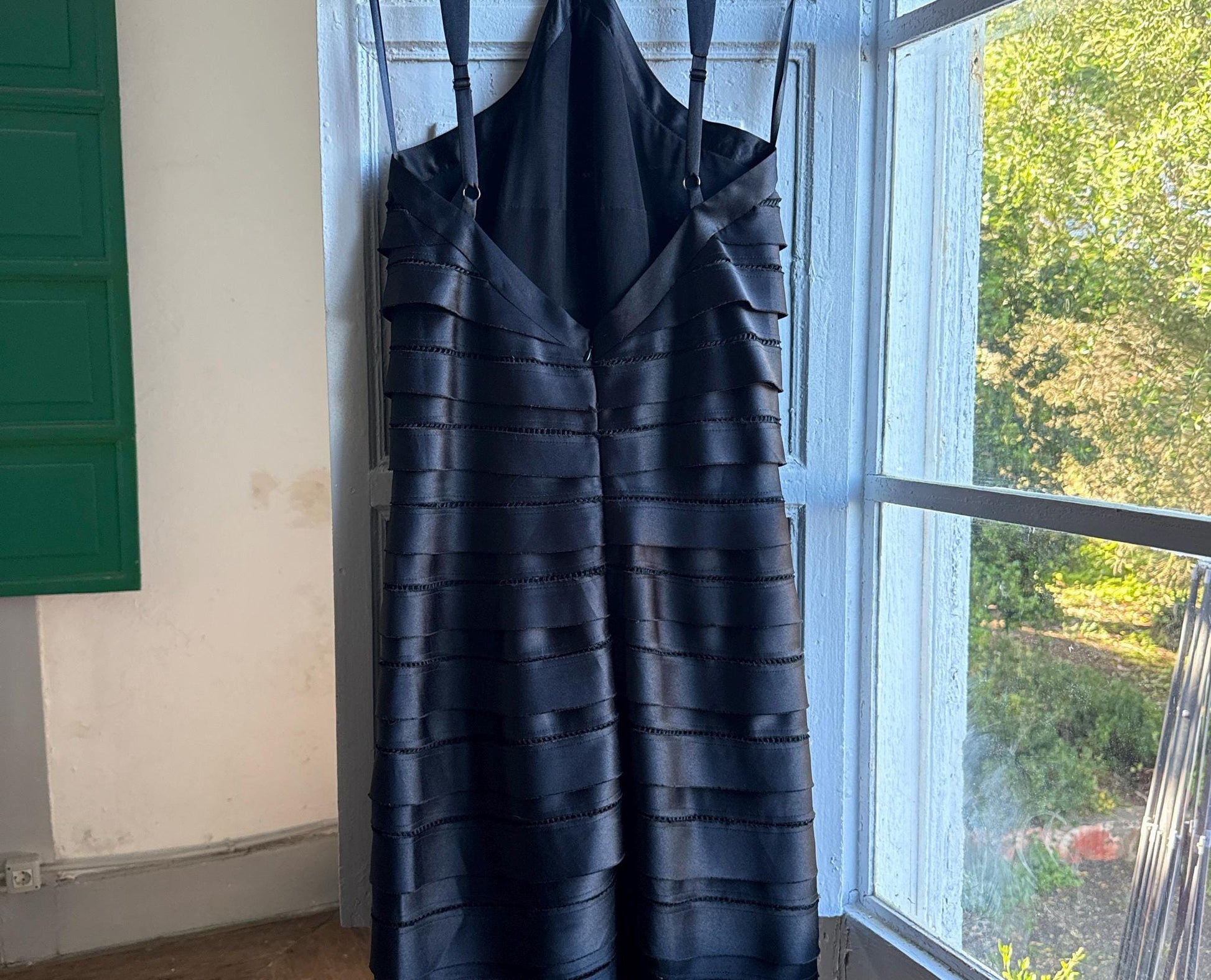 BCBG Max Azria Black Satin Cocktail Dress — additional view 9