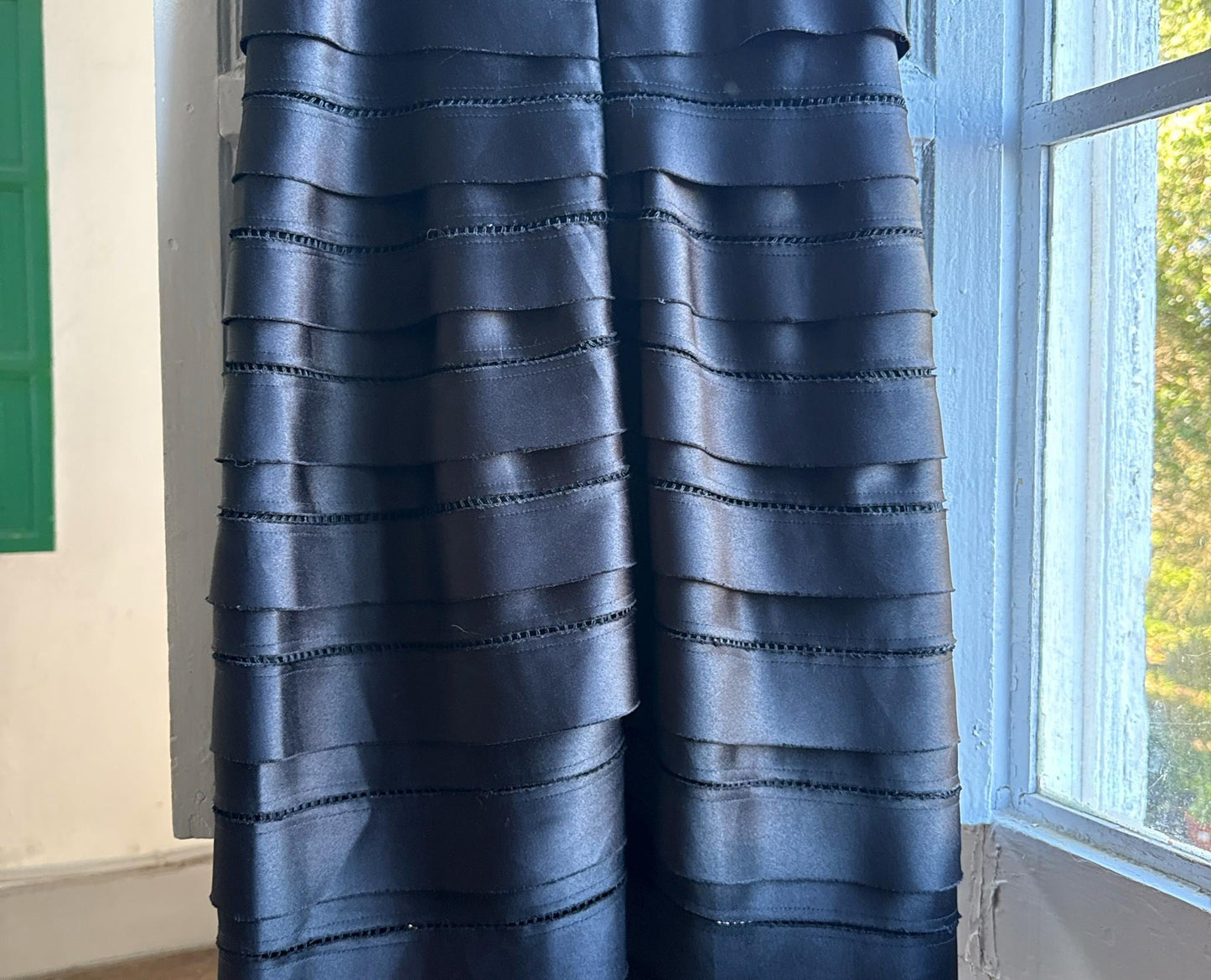 BCBG Max Azria Black Satin Cocktail Dress — additional view 10