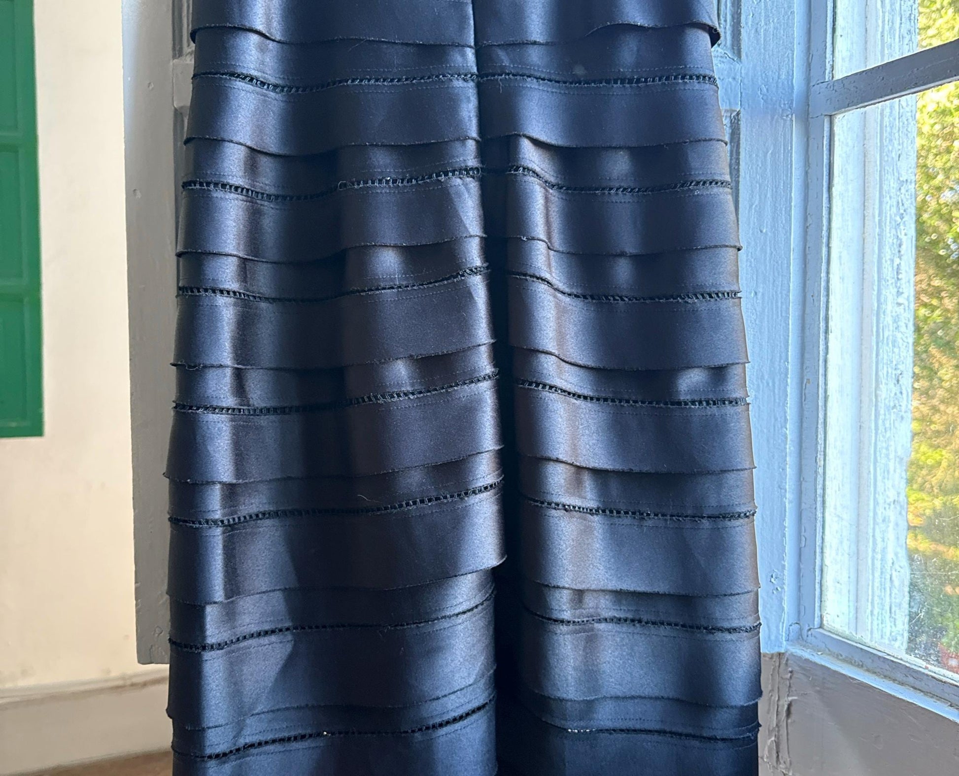 BCBG Max Azria Black Satin Cocktail Dress — additional view 10