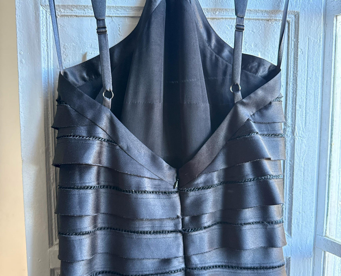 BCBG Max Azria Black Satin Cocktail Dress — additional view 11