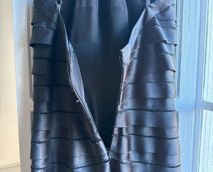 BCBG Max Azria Black Satin Cocktail Dress — additional view 13