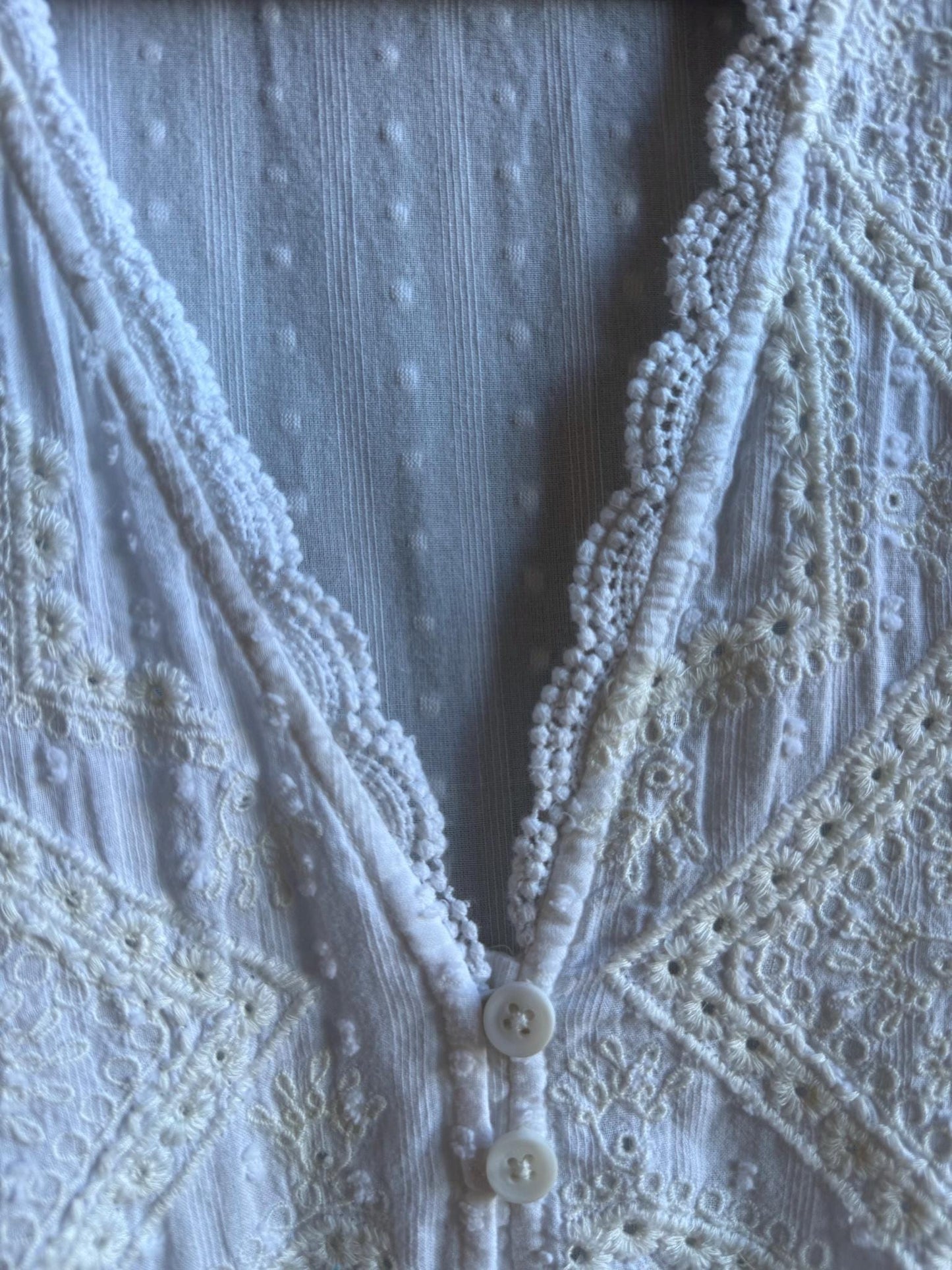 White Cotton Boho Dress, Romantic Lace Summer Mini, Prairie Cottagecore Beach wear, Womens Relaxed Babydoll
