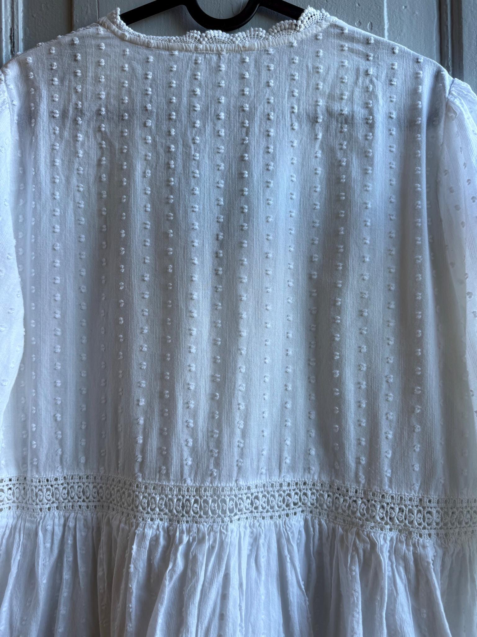 White Cotton Boho Dress, Romantic Lace Summer Mini, Prairie Cottagecore Beach wear, Womens Relaxed Babydoll