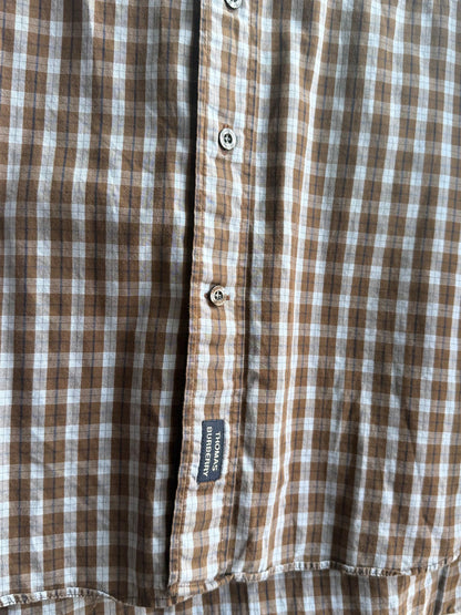 Vintage Burberry Check Shirt in Brown Plaid — additional view 7