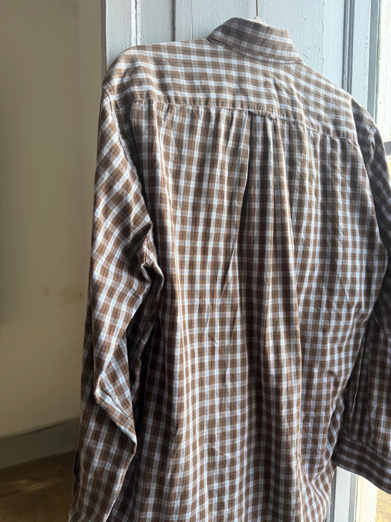 Vintage Burberry Check Shirt in Brown Plaid — additional view 11