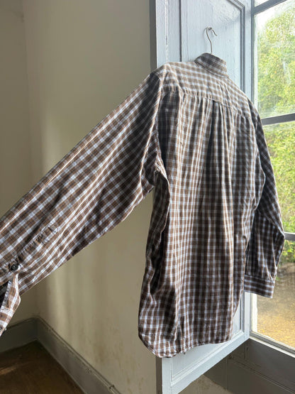 Vintage Burberry Check Shirt in Brown Plaid — additional view 12