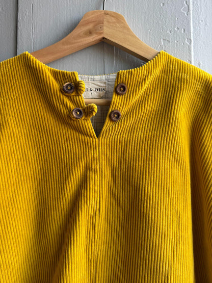 Yoli & Otis Kids Corduroy Poncho, S, Unworn Mustard Yellow cape, Waldorf Montessori clothing, Slow Fashion Cape