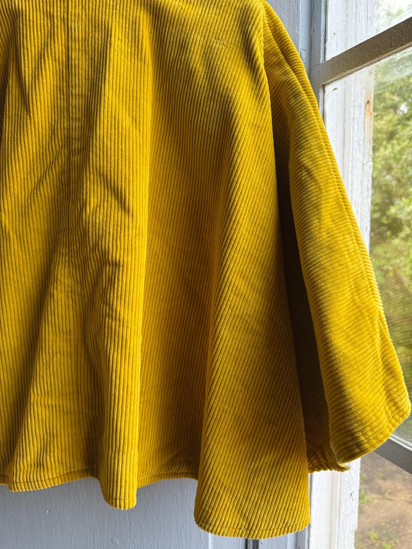 Yoli & Otis Kids Corduroy Poncho, S, Unworn Mustard Yellow cape, Waldorf Montessori clothing, Slow Fashion Cape
