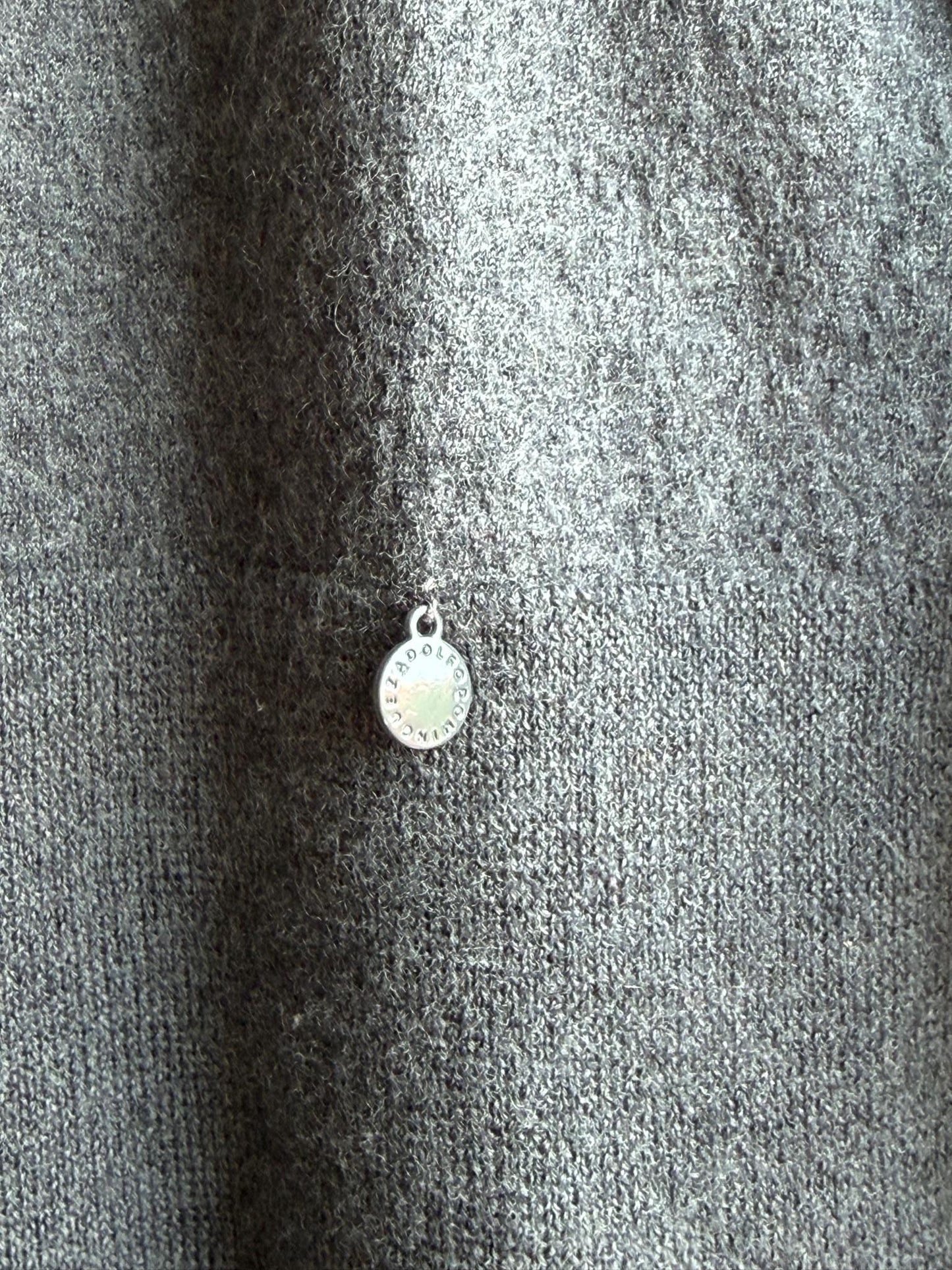 Merino Wool Kids' Grey Mock Neck Jumper — additional view 8