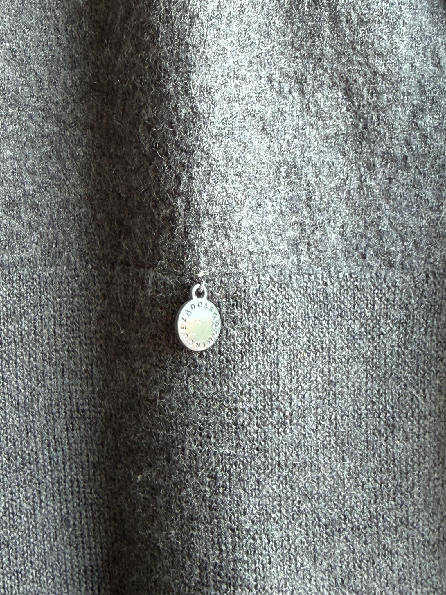 Merino Wool Kids' Grey Mock Neck Jumper — additional view 8