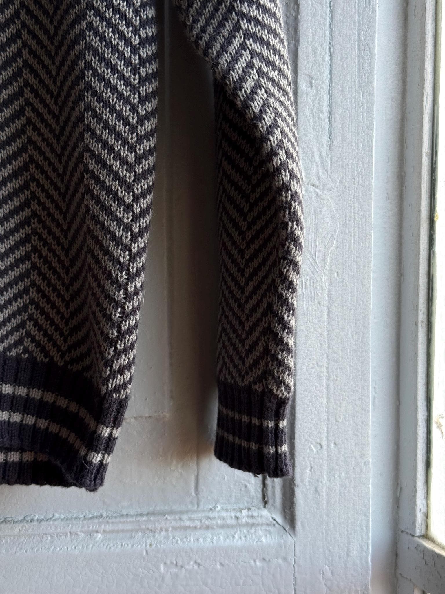 Chevron Knit Jumper For Kids In Grey — additional view 6
