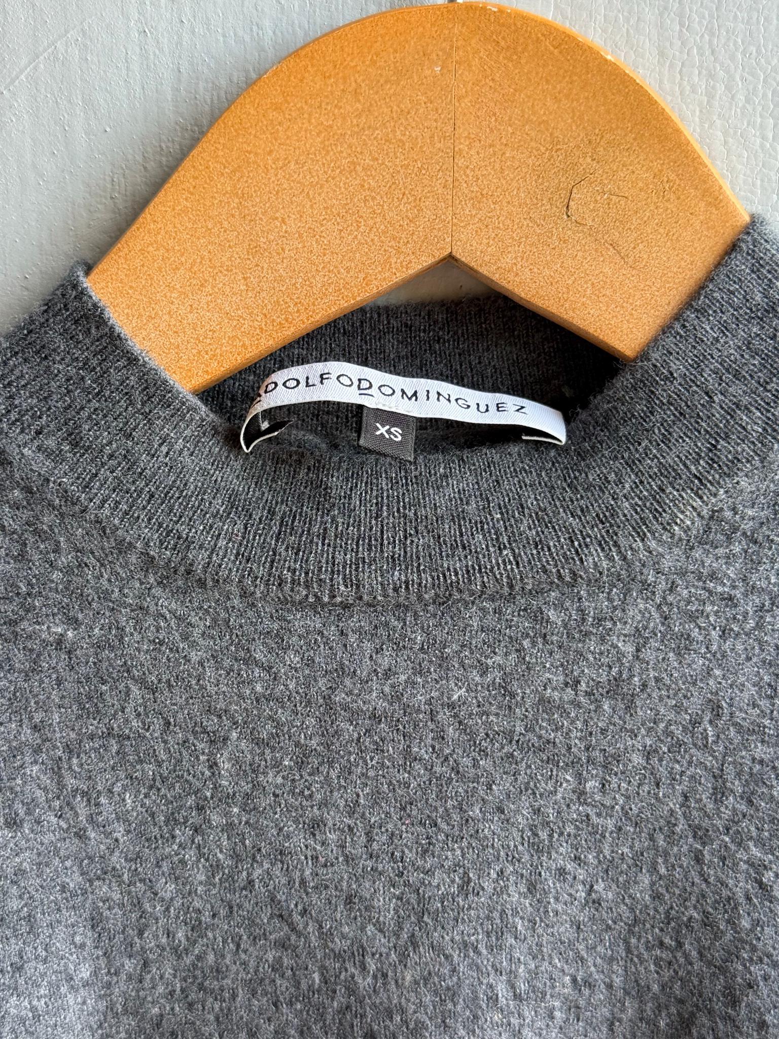 Merino Wool Kids' Grey Mock Neck Jumper — additional view 9