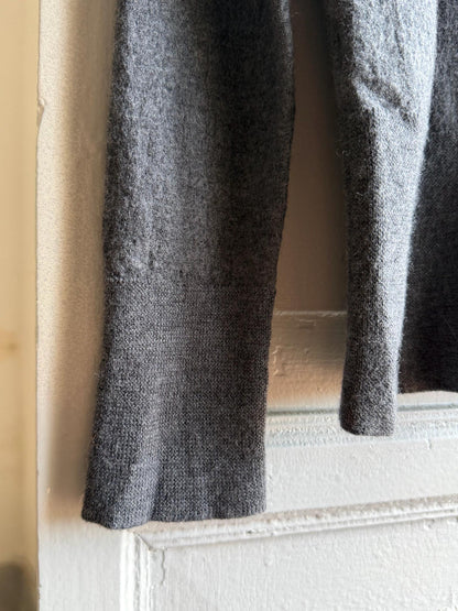 Merino Wool Kids' Grey Mock Neck Jumper — additional view 10