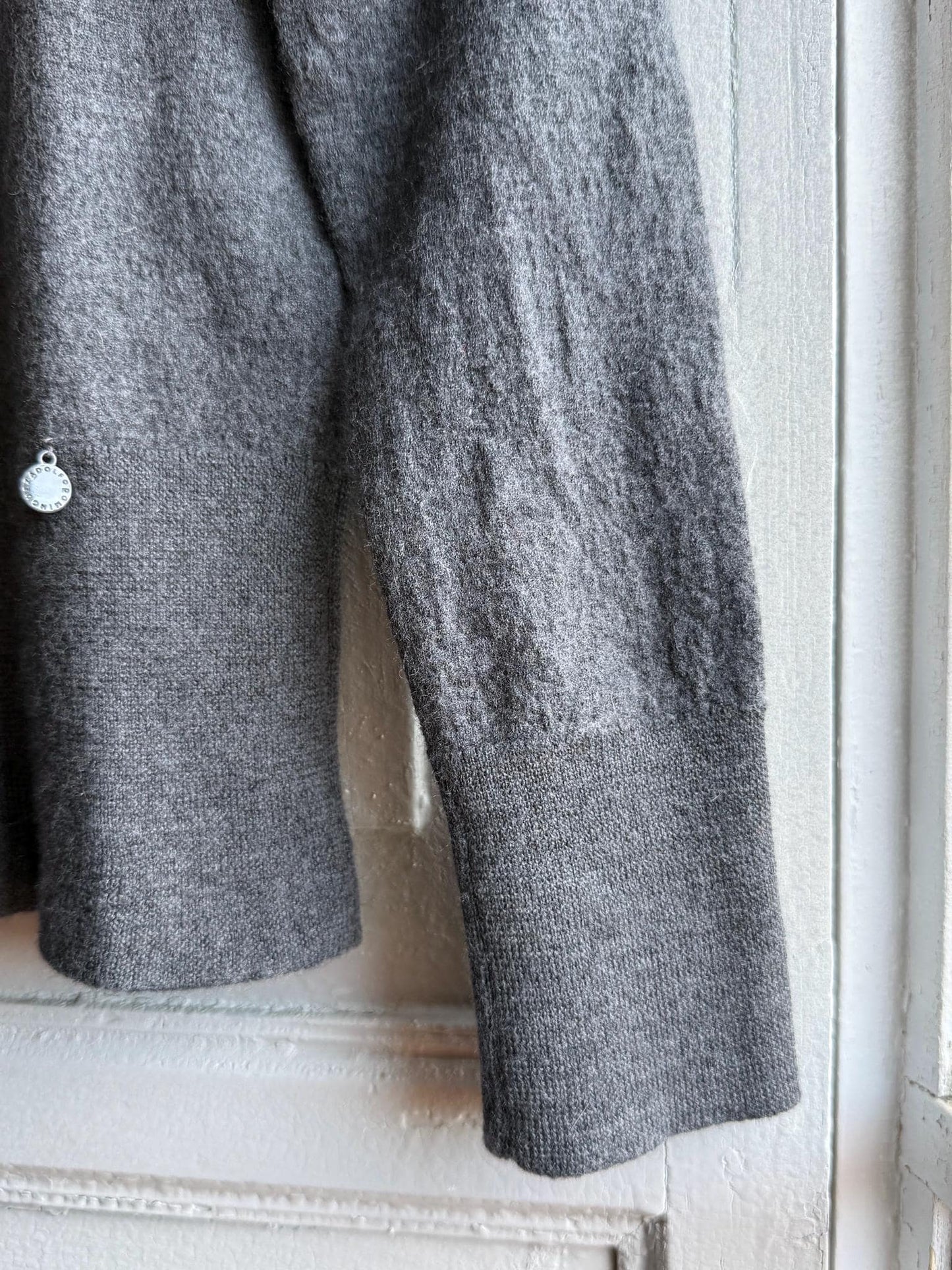 Merino Wool Kids' Grey Mock Neck Jumper — additional view 6