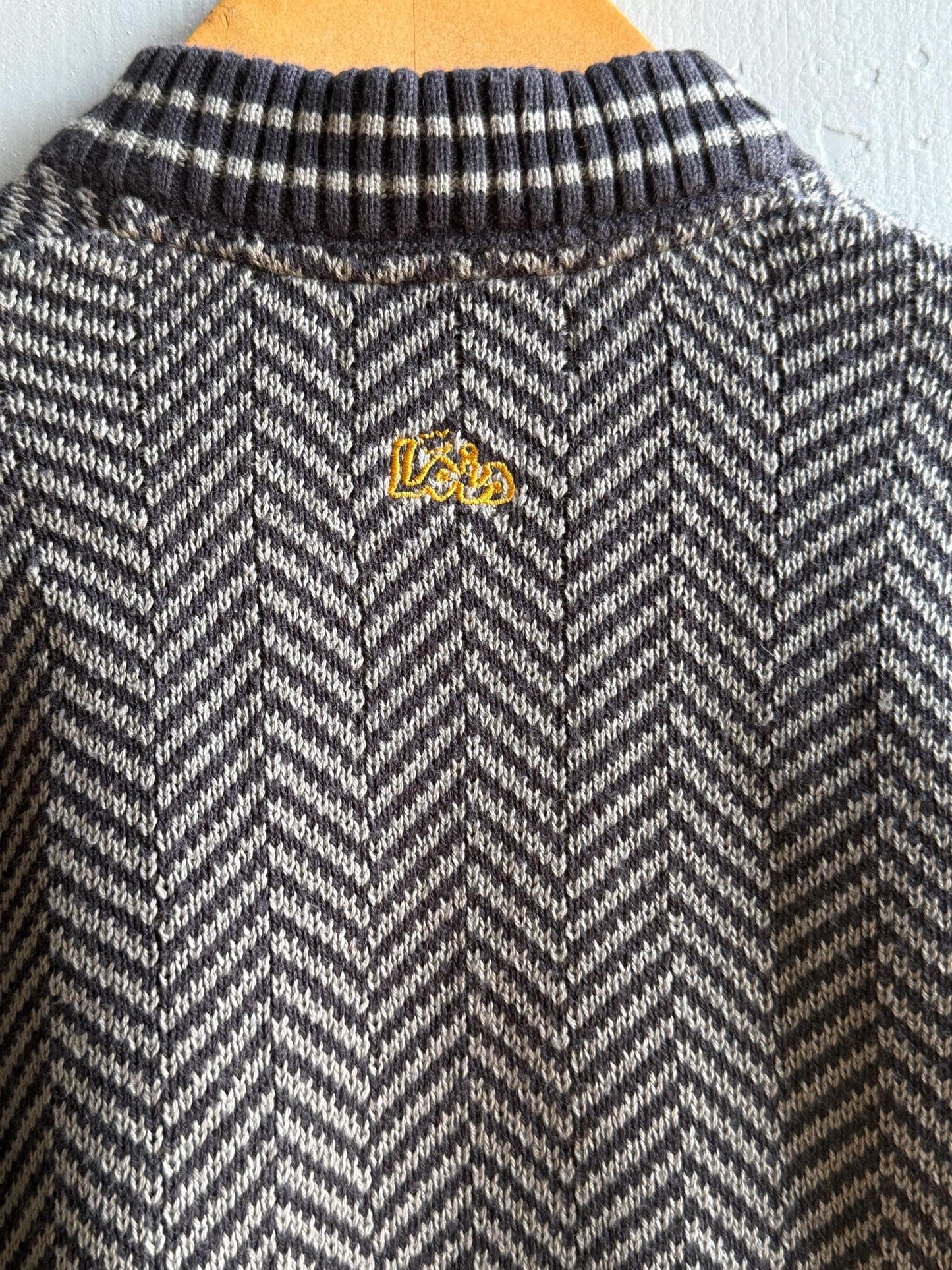Chevron Knit Jumper For Kids In Grey — additional view 11