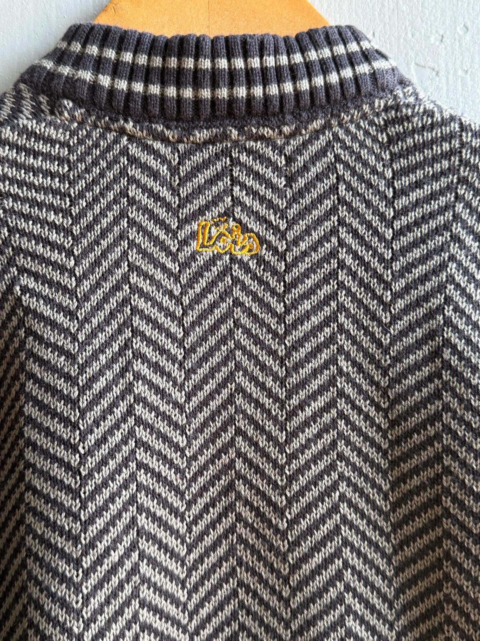 Chevron Knit Jumper For Kids In Grey — additional view 11