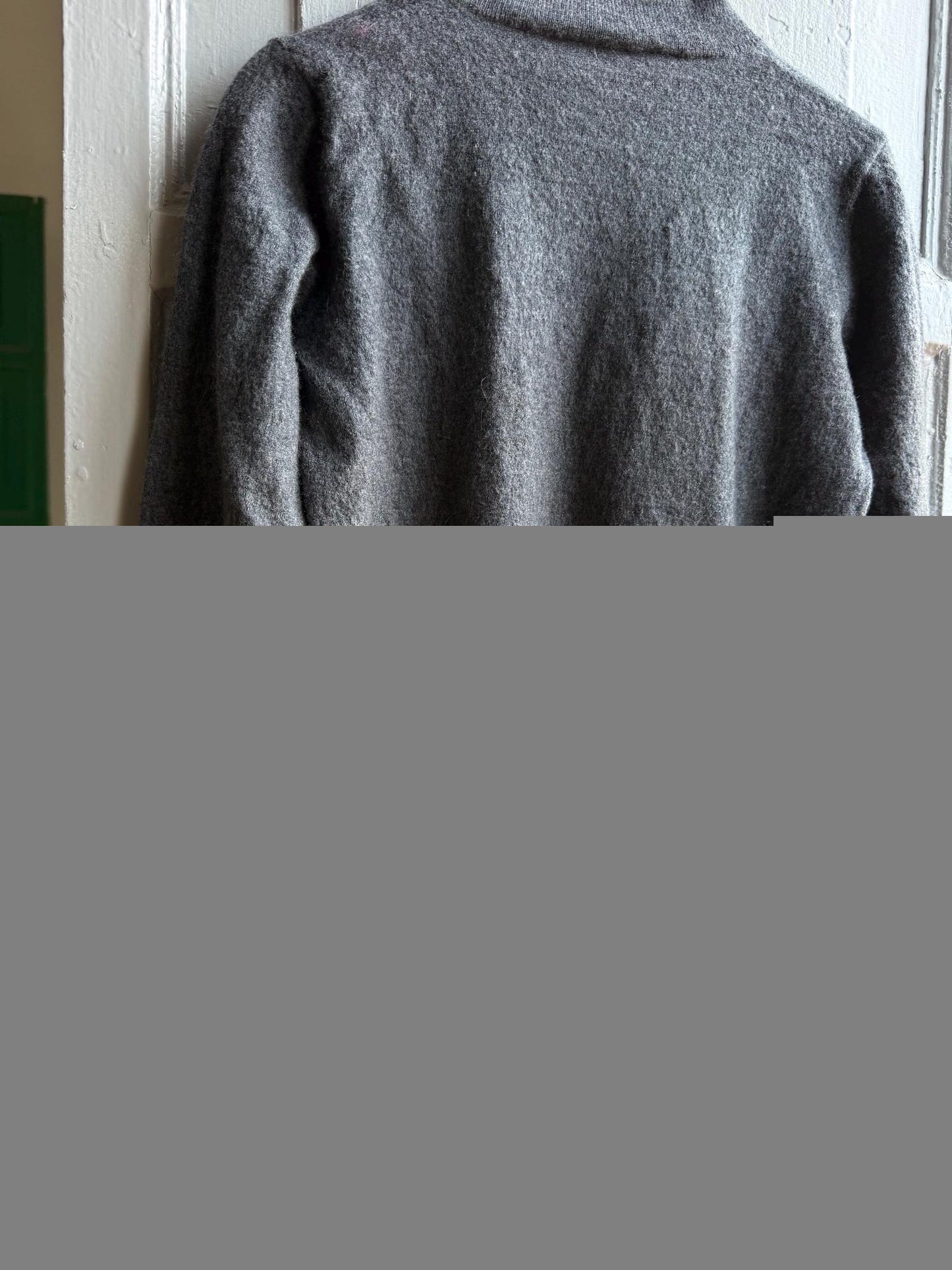 Merino Wool Kids' Grey Mock Neck Jumper — additional view 13
