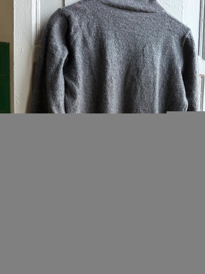 Merino Wool Kids' Grey Mock Neck Jumper — additional view 13