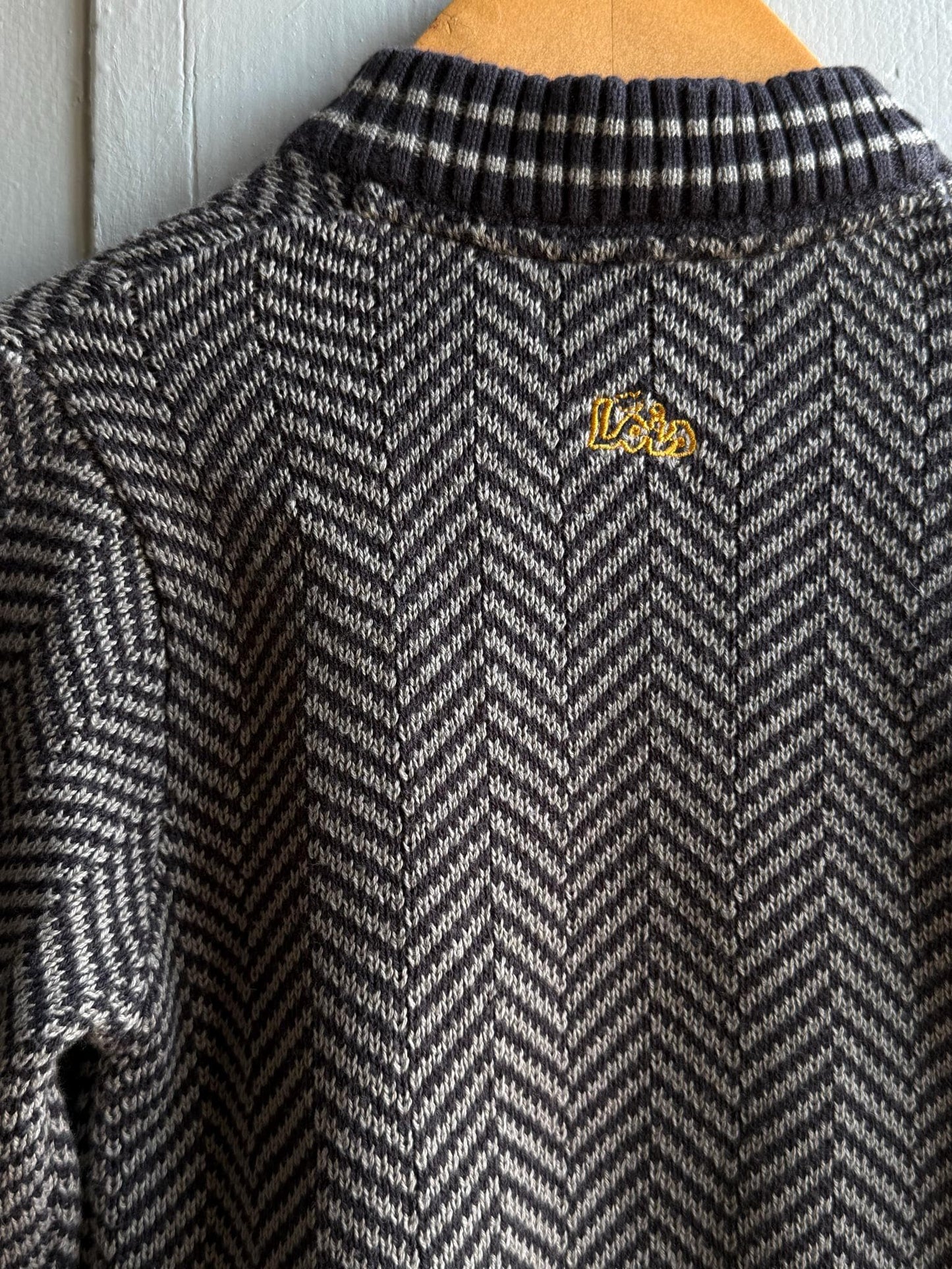 Chevron Knit Jumper For Kids In Grey — additional view 14