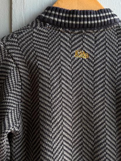 Chevron Knit Jumper For Kids In Grey — additional view 14