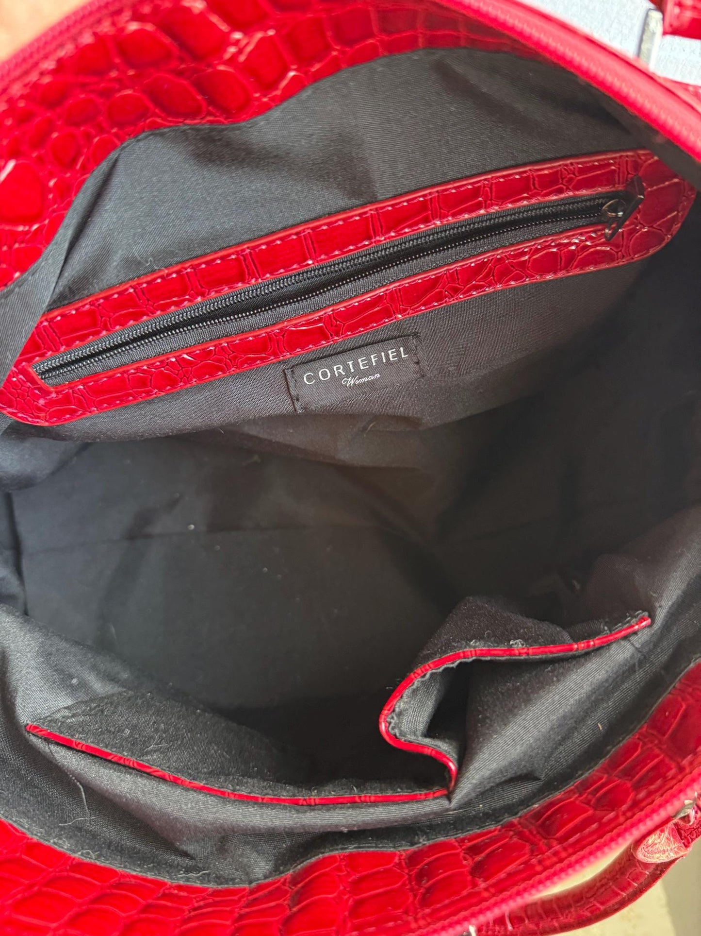Red Patent Handbag, Y2K Croc Embossed Bag, Vintage Glam Shoulder Bag, Statement Purse Women