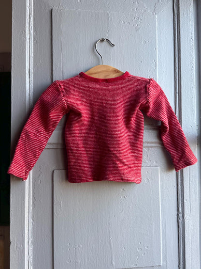 Organic Wool Baby Shirt - Red Stripes — additional view 8