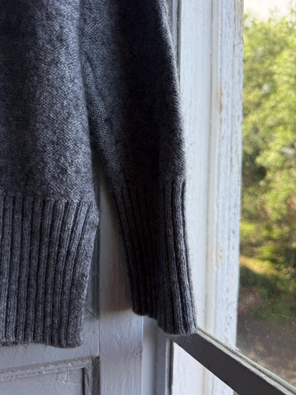 Grey Wool Blend Cable Knit Sweater — additional view 12