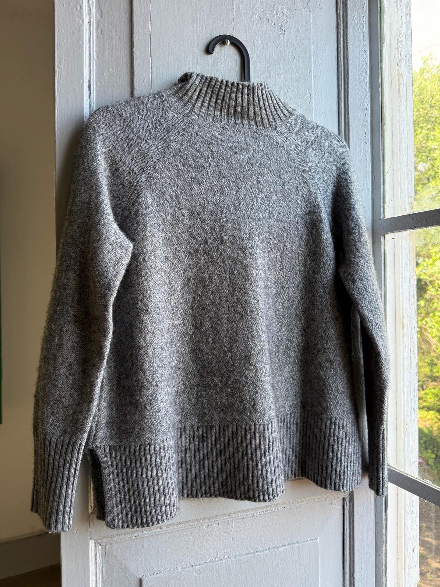Grey Wool Blend Cable Knit Sweater — additional view 14