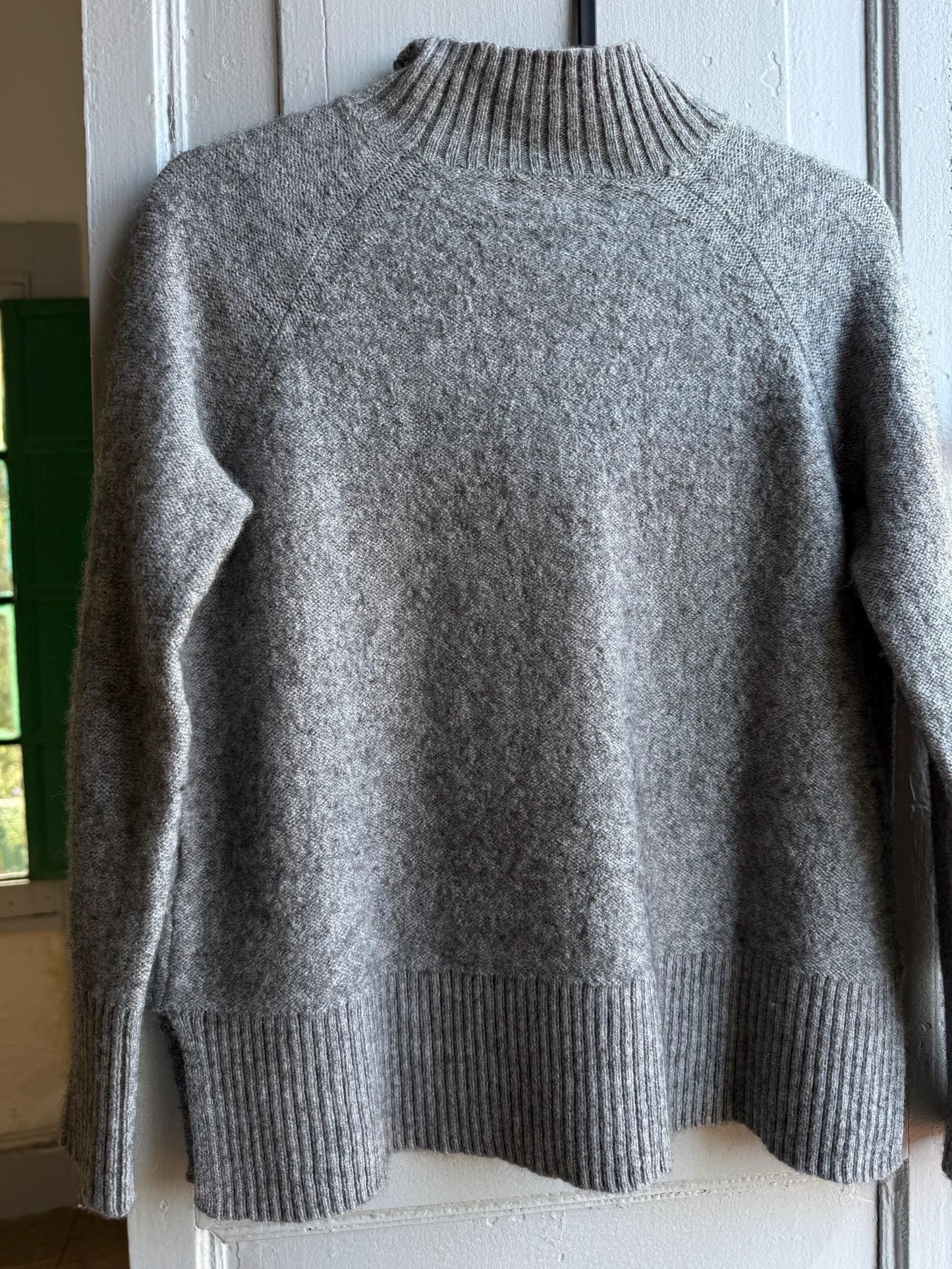 Grey Wool Blend Cable Knit Sweater — additional view 16