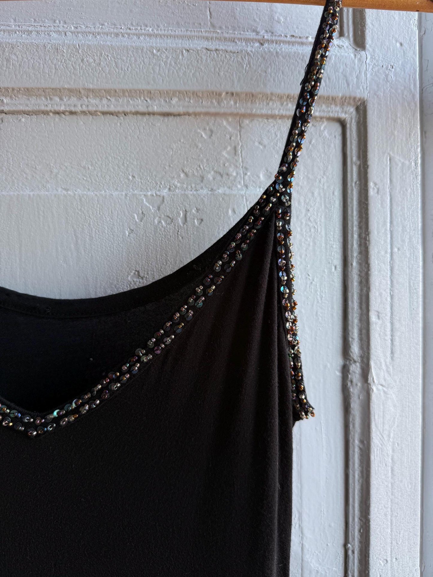 Black Beaded Y2K Slip Dress — additional view 7