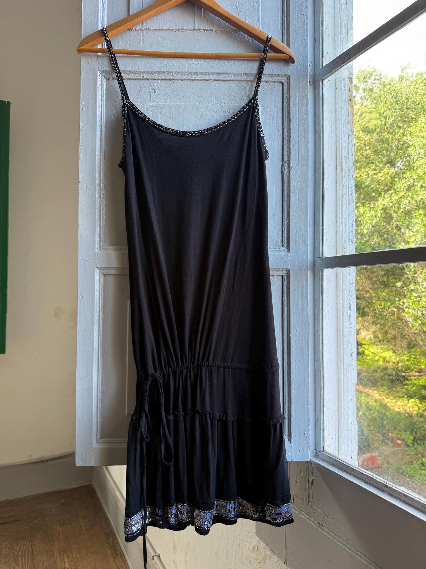 Black Beaded Y2K Slip Dress — additional view 10