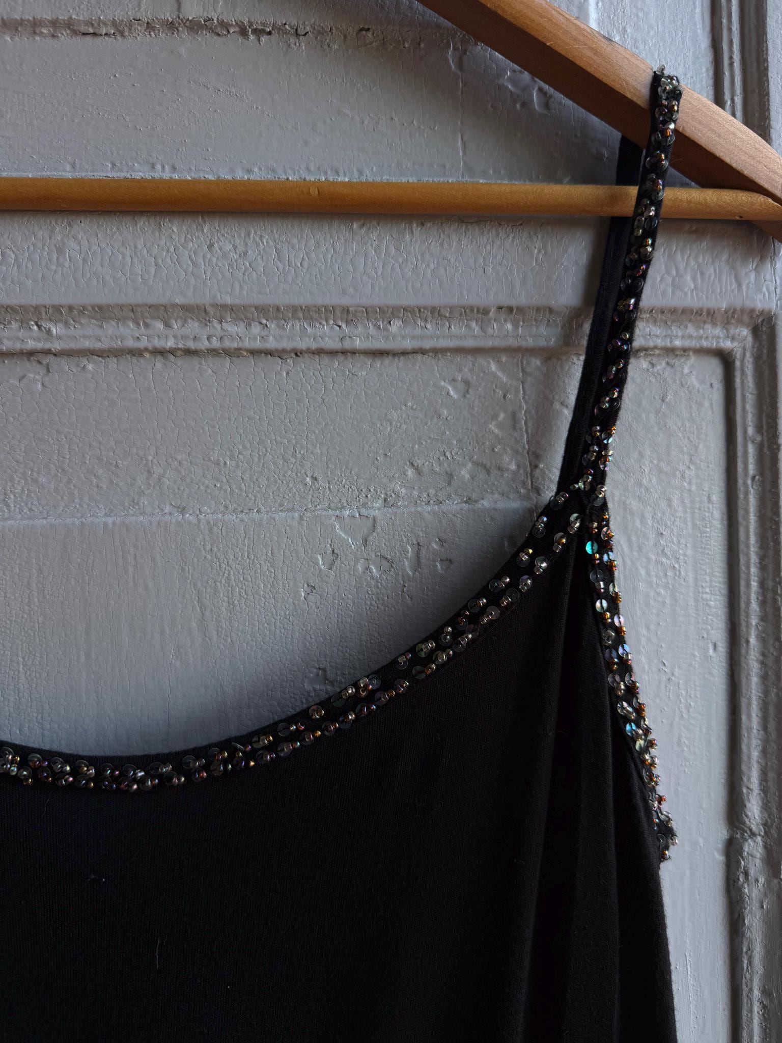 Black Beaded Y2K Slip Dress — additional view 14