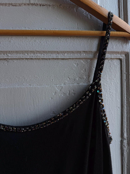 Black Beaded Y2K Slip Dress — additional view 14
