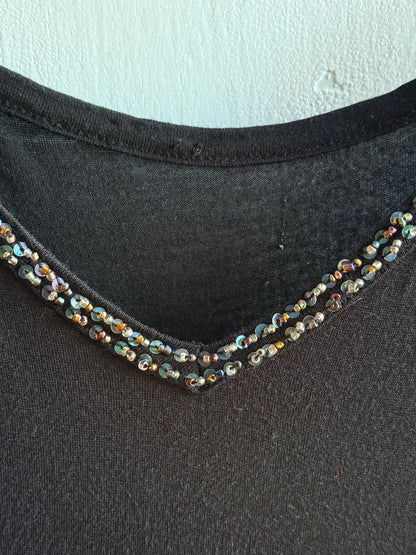Black Beaded Y2K Slip Dress — additional view 16