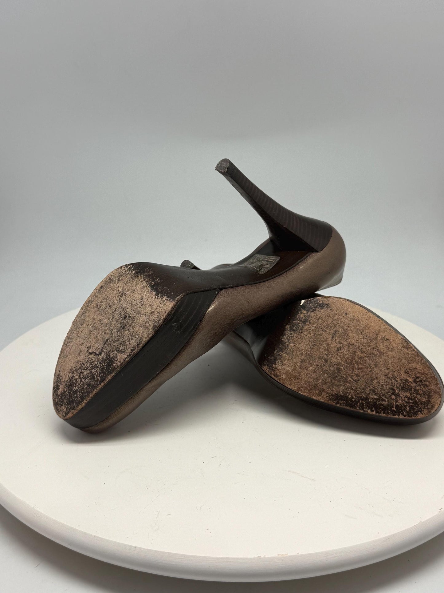 Bronze Leather Platform Pumps — additional view 9