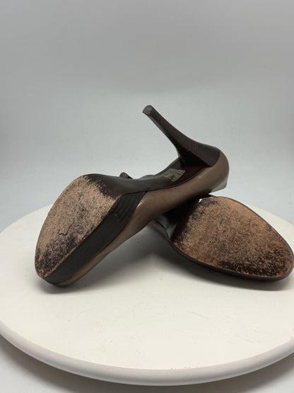 Bronze Leather Platform Pumps — additional view 9