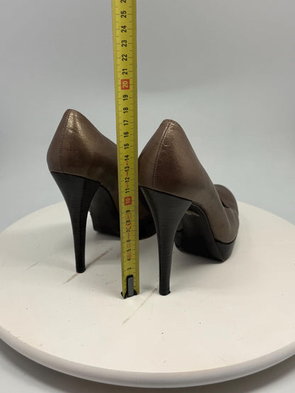 Bronze Leather Platform Pumps — additional view 12