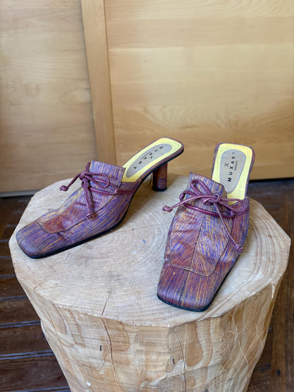 Vintage Muxart Barcelona Leather Mule Heels — additional view 8