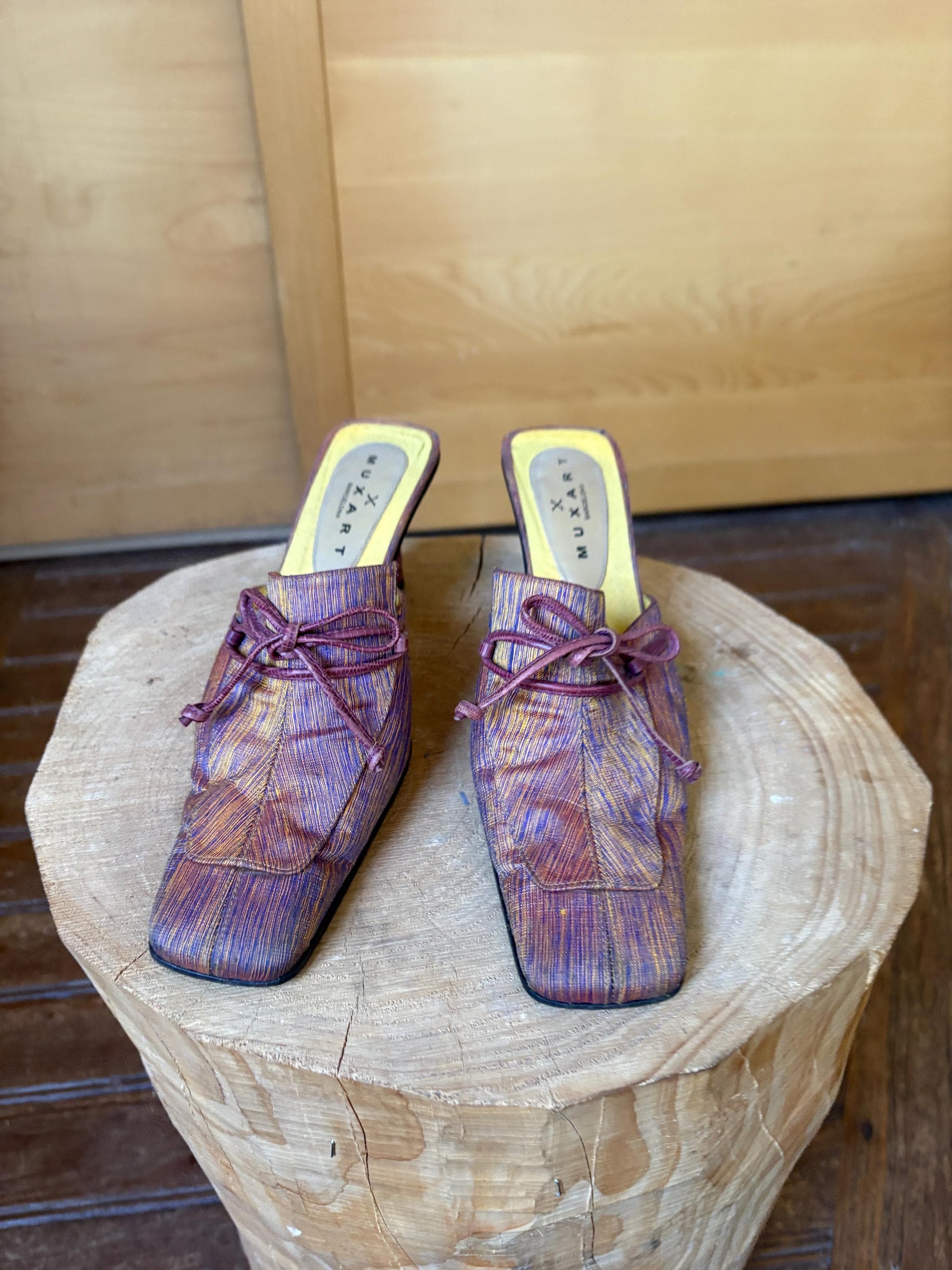 Vintage Muxart Barcelona Leather Mule Heels — additional view 9
