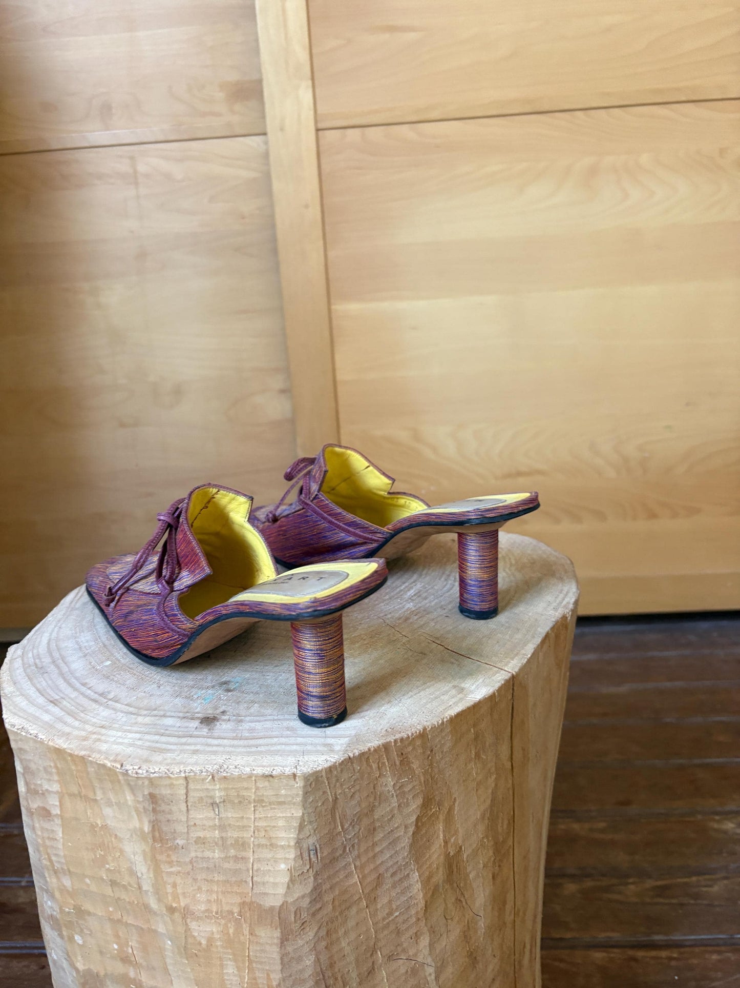 Vintage Muxart Barcelona Leather Mule Heels — additional view 11