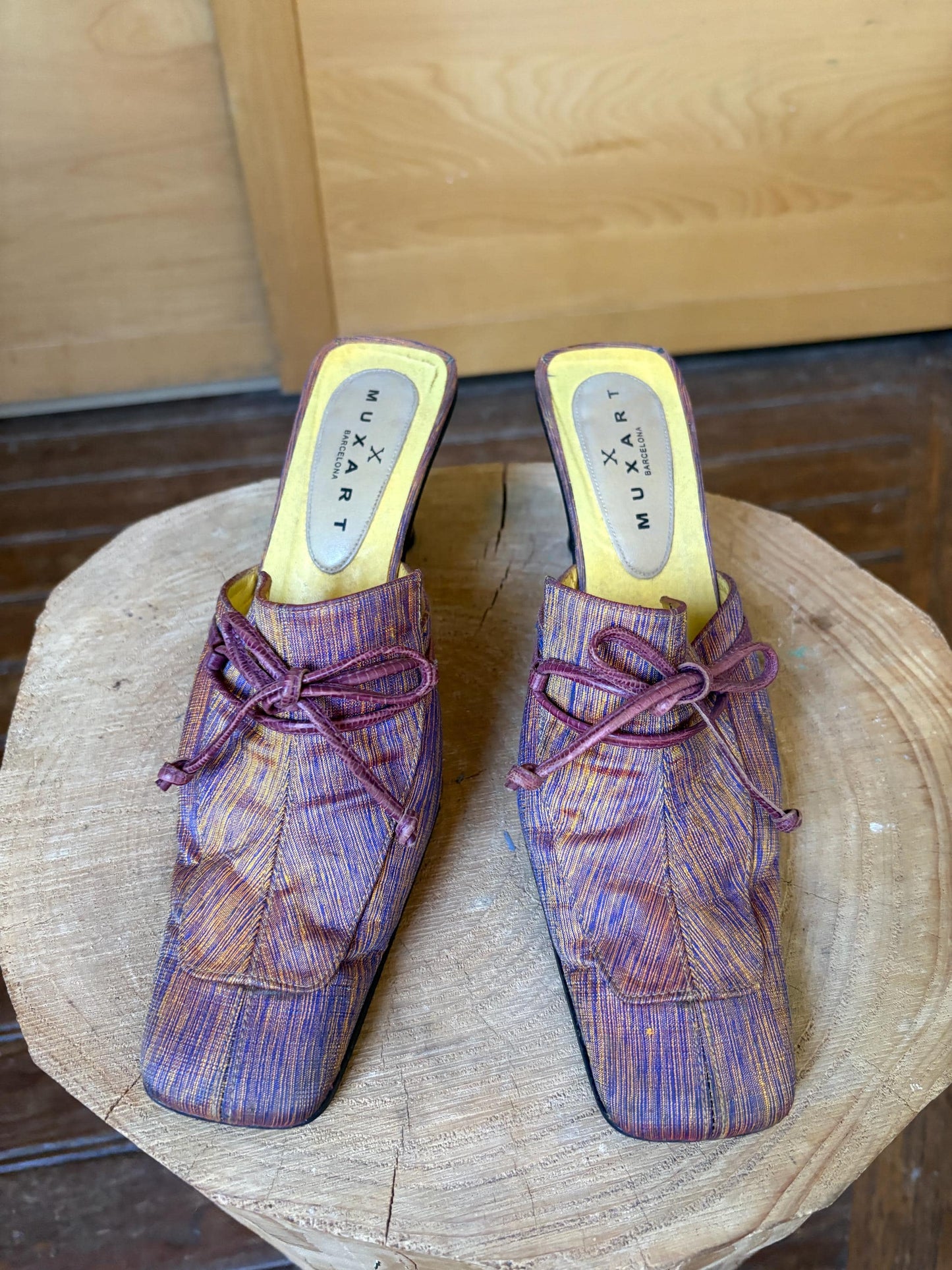 Vintage Muxart Barcelona Leather Mule Heels — additional view 14