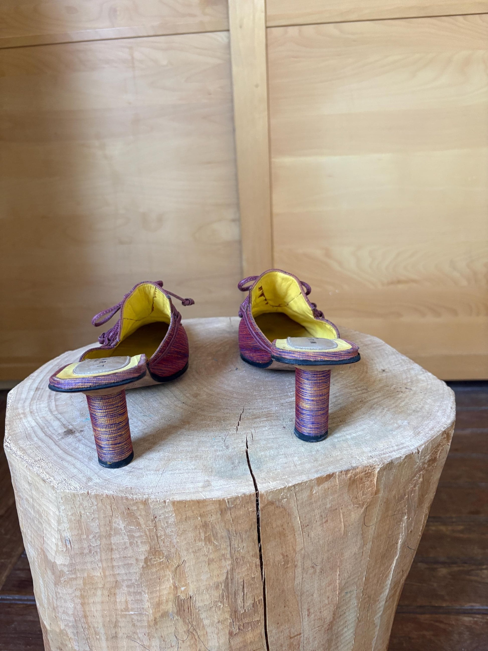 Vintage Muxart Barcelona Leather Mule Heels — additional view 12
