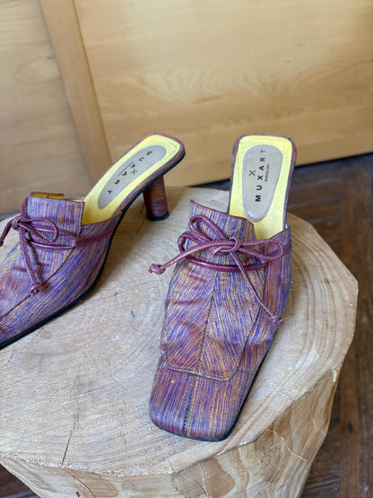 Vintage Muxart Barcelona Leather Mule Heels — additional view 13