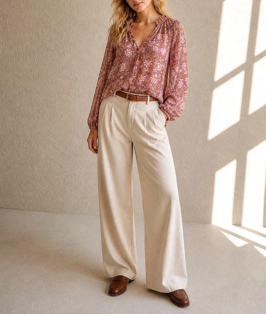 Sheer Floral Blouse Boho Pink Romantic Top, Lightweight Summer Peasant Style clothing, Indie Feminine Vintage Womens festival wear