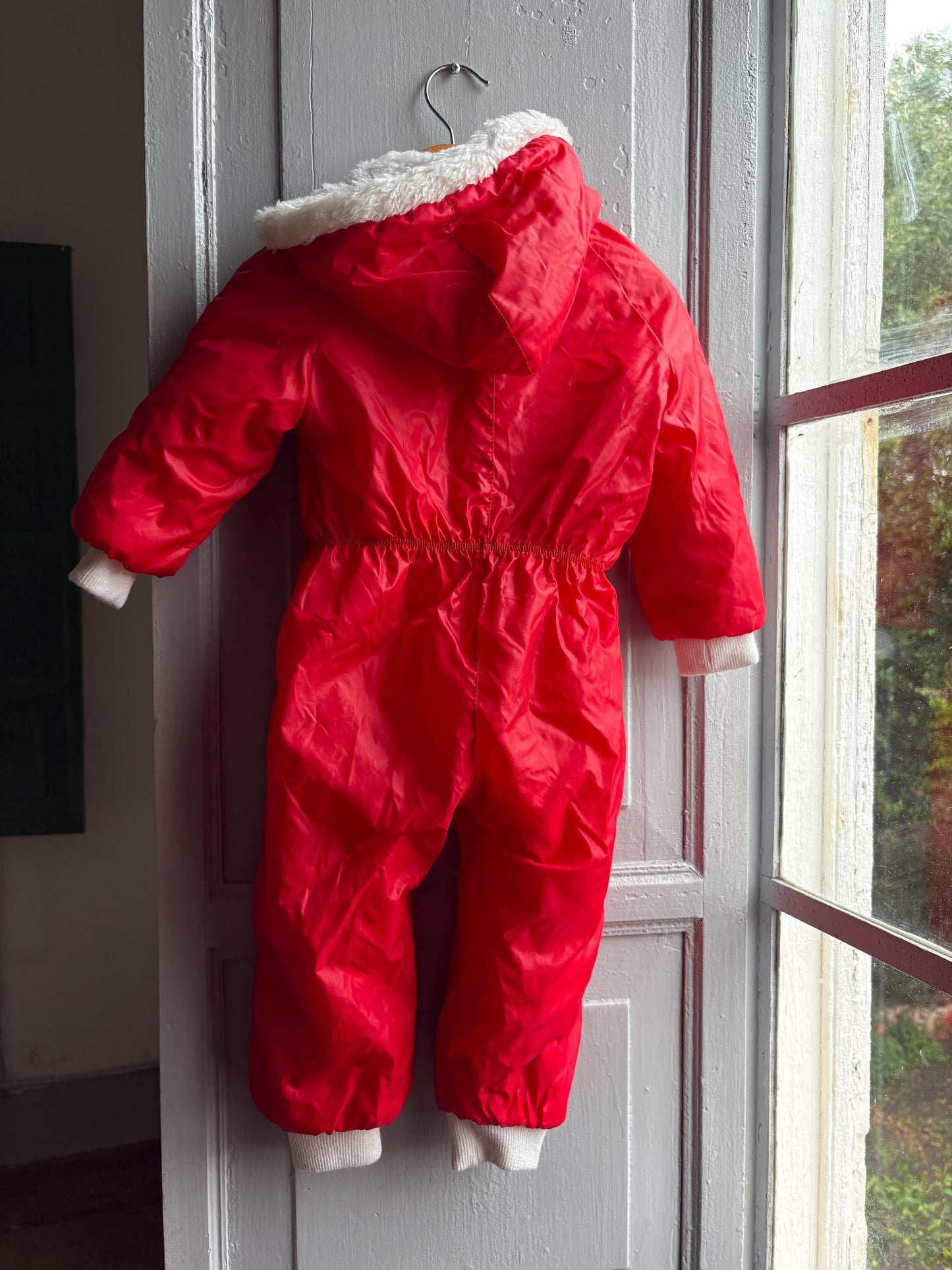Vintage Italian Red Baby Snowsuit — additional view 6