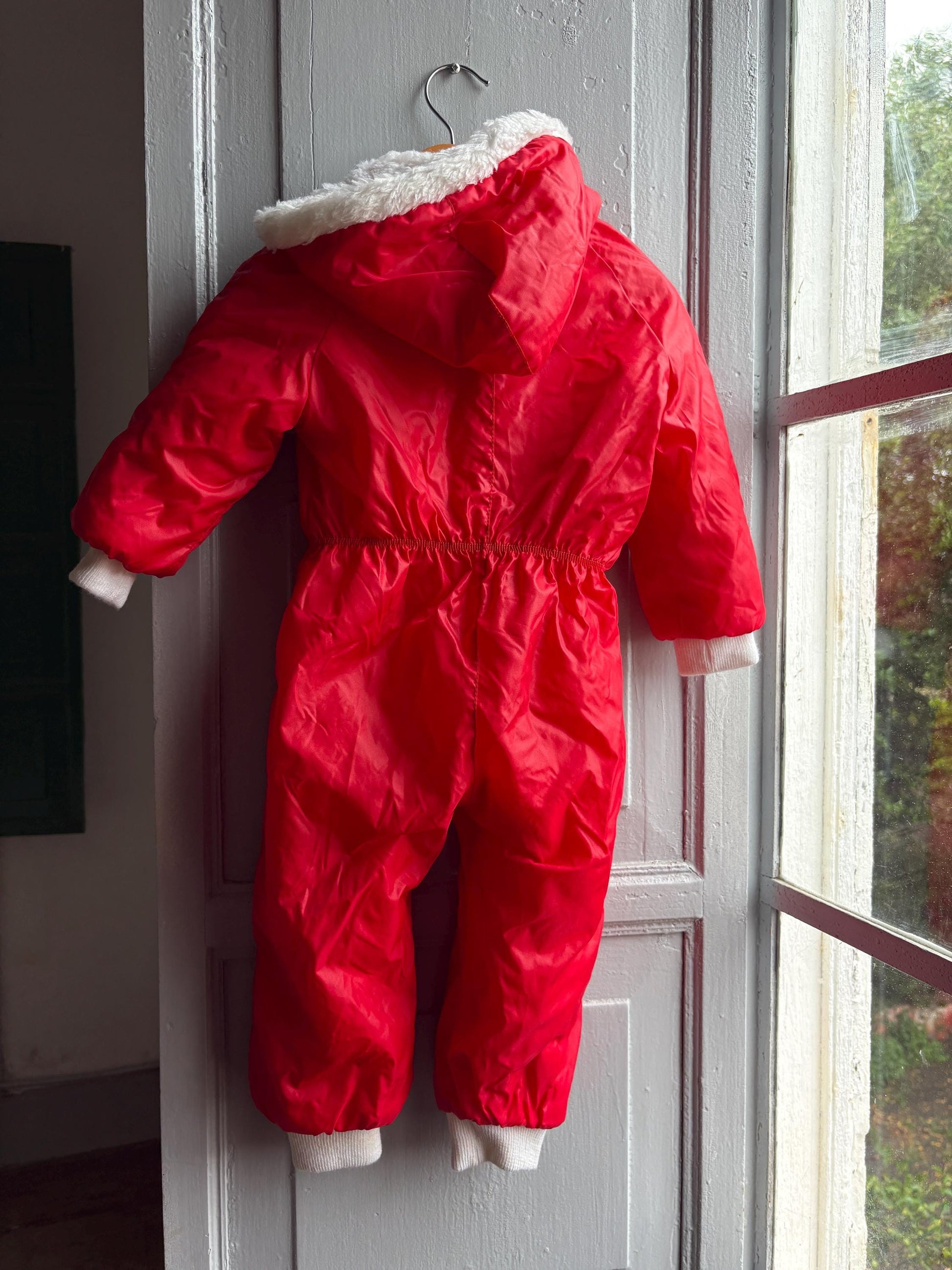 Vintage Italian Red Baby Snowsuit — additional view 6