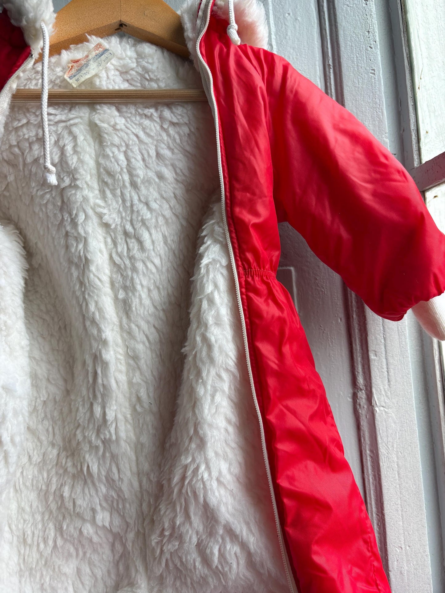 Vintage Italian Red Baby Snowsuit — additional view 9
