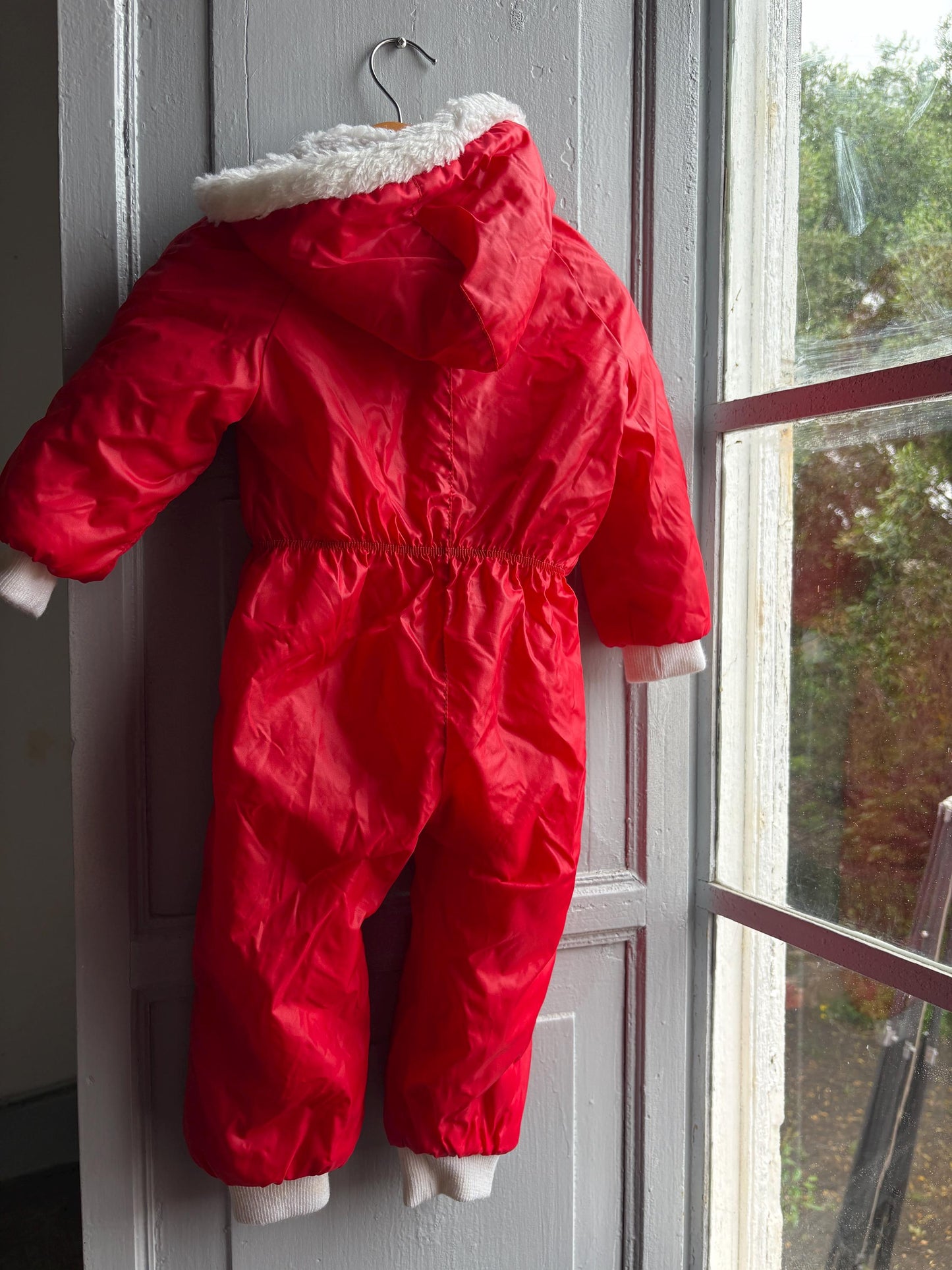 Vintage Italian Red Baby Snowsuit — additional view 11
