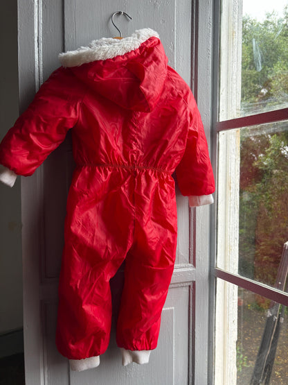 Vintage Italian Red Baby Snowsuit — additional view 11